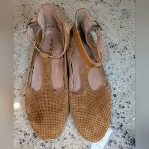 Sundance Brown Suede Mary Jane Comfort Flats EU 37